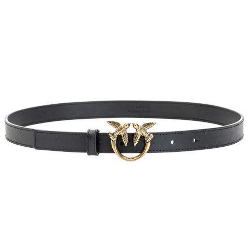 Pinko woman belt slim black gold