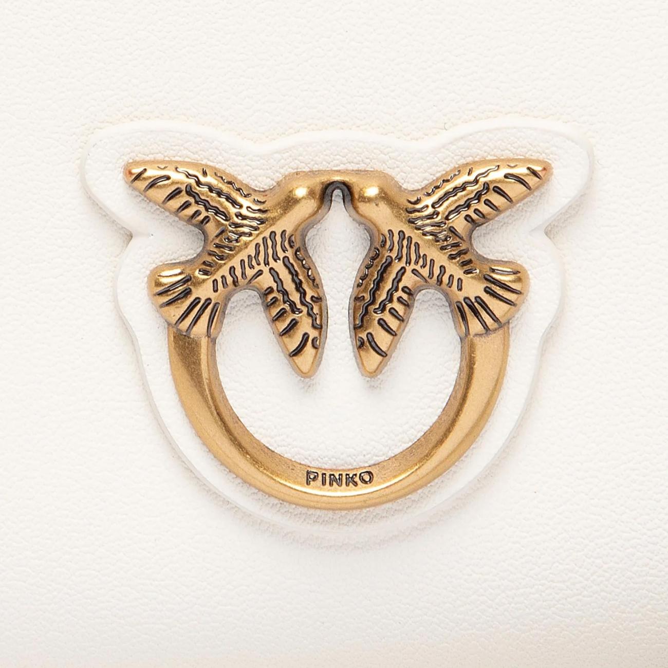 Pinko clutch bag classic simply white