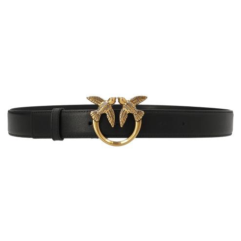Pinko woman belt black gold