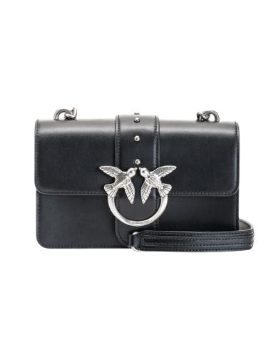 Pinko shoulder bag mini icon simply black silver logo
