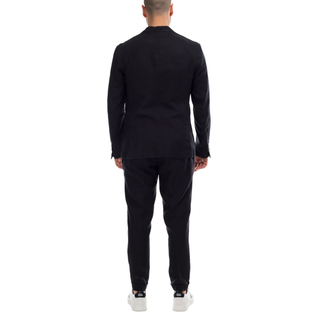 Black linen jacket outfit
