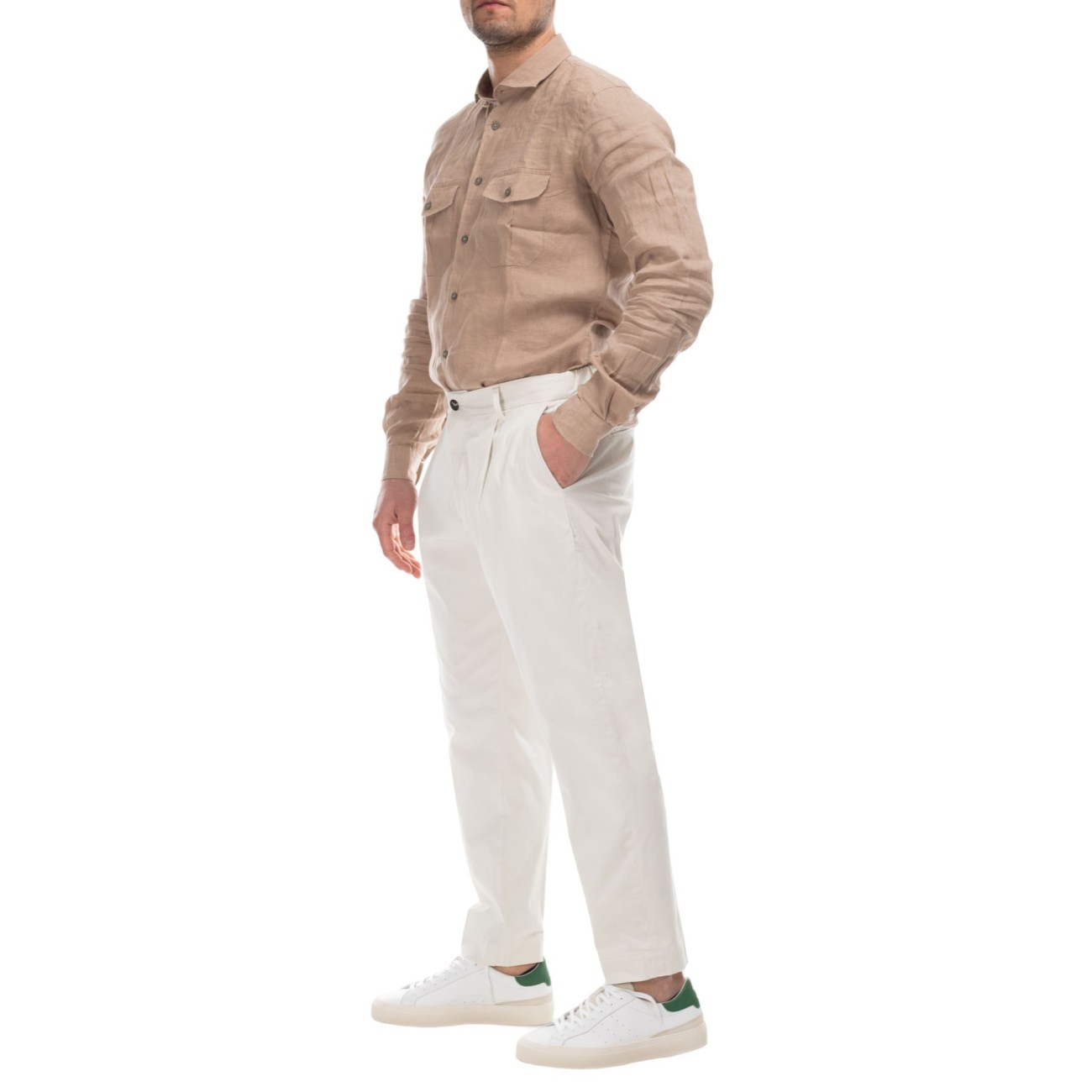 White pants and hat