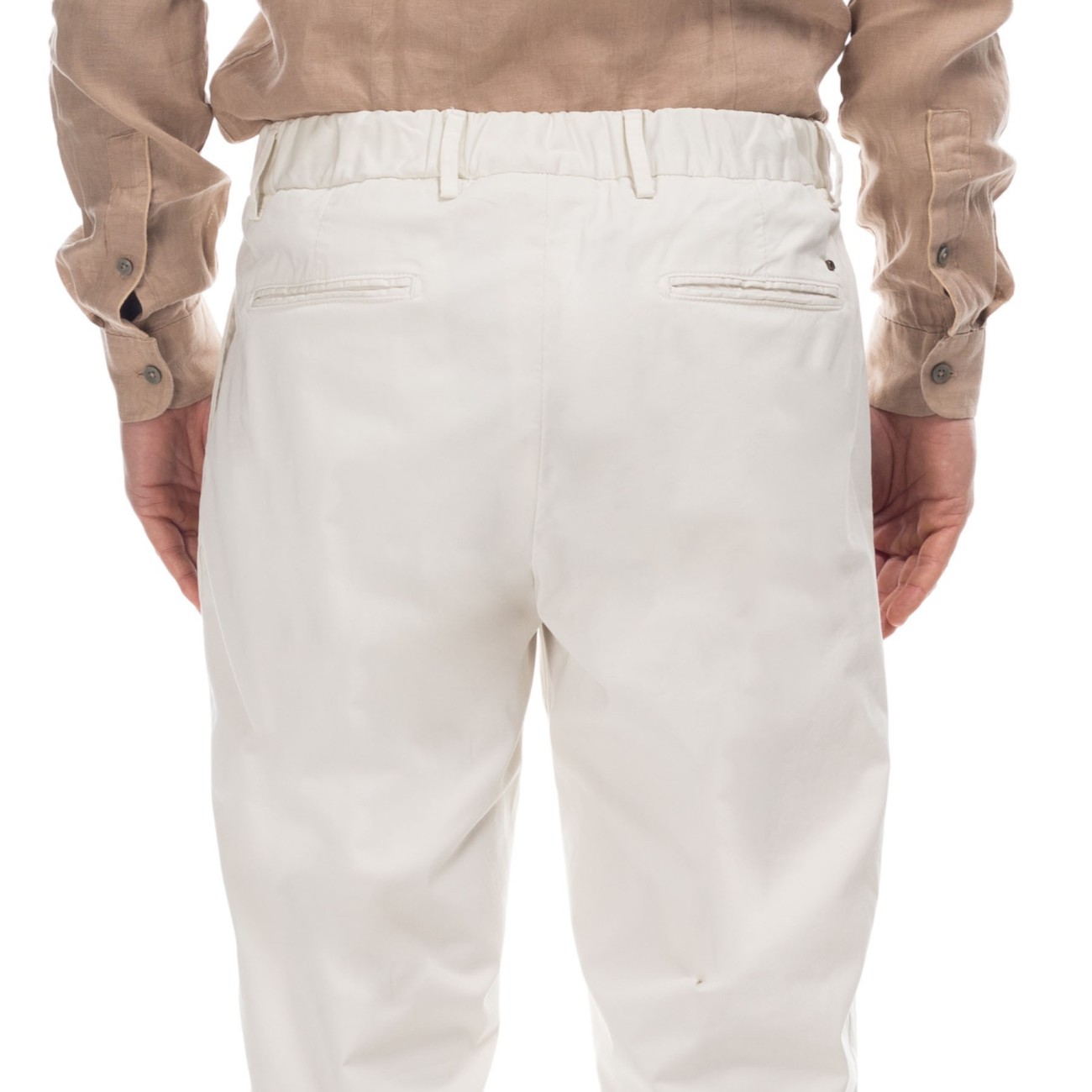 White pants and hat