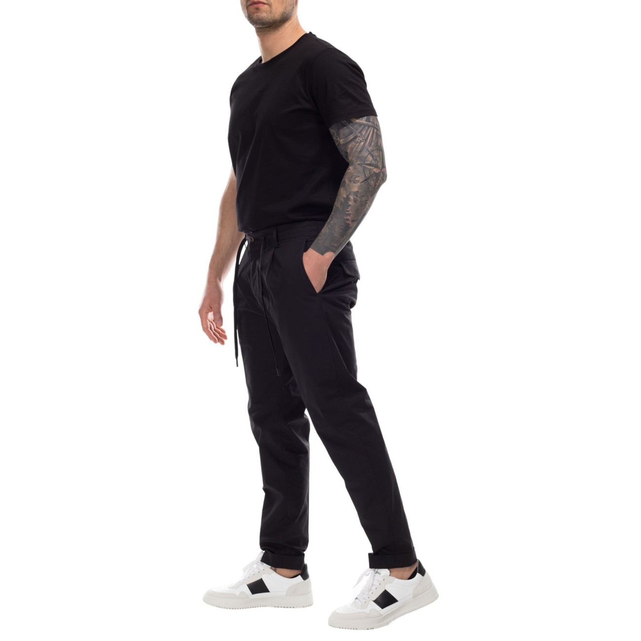 Black technical fabric...