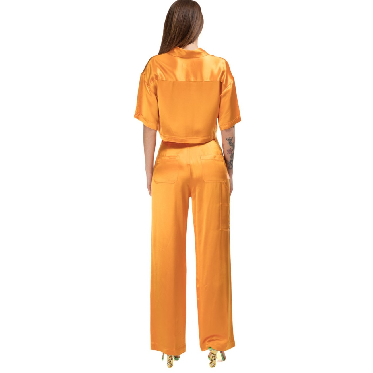 Isabelle Blanche orange shirt