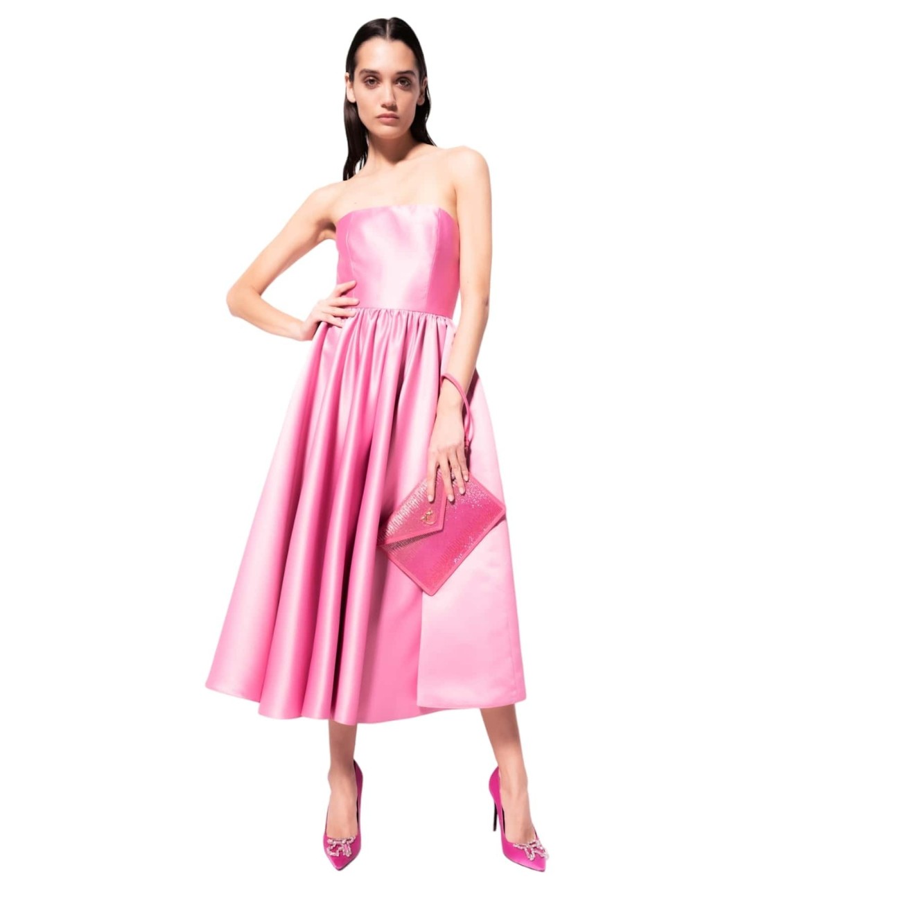 Pinko pink bustier dress