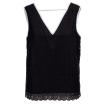 Karl Lagerfeld top ricamato nero