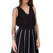 Karl Lagerfeld top ricamato nero