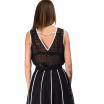 Karl Lagerfeld top ricamato nero