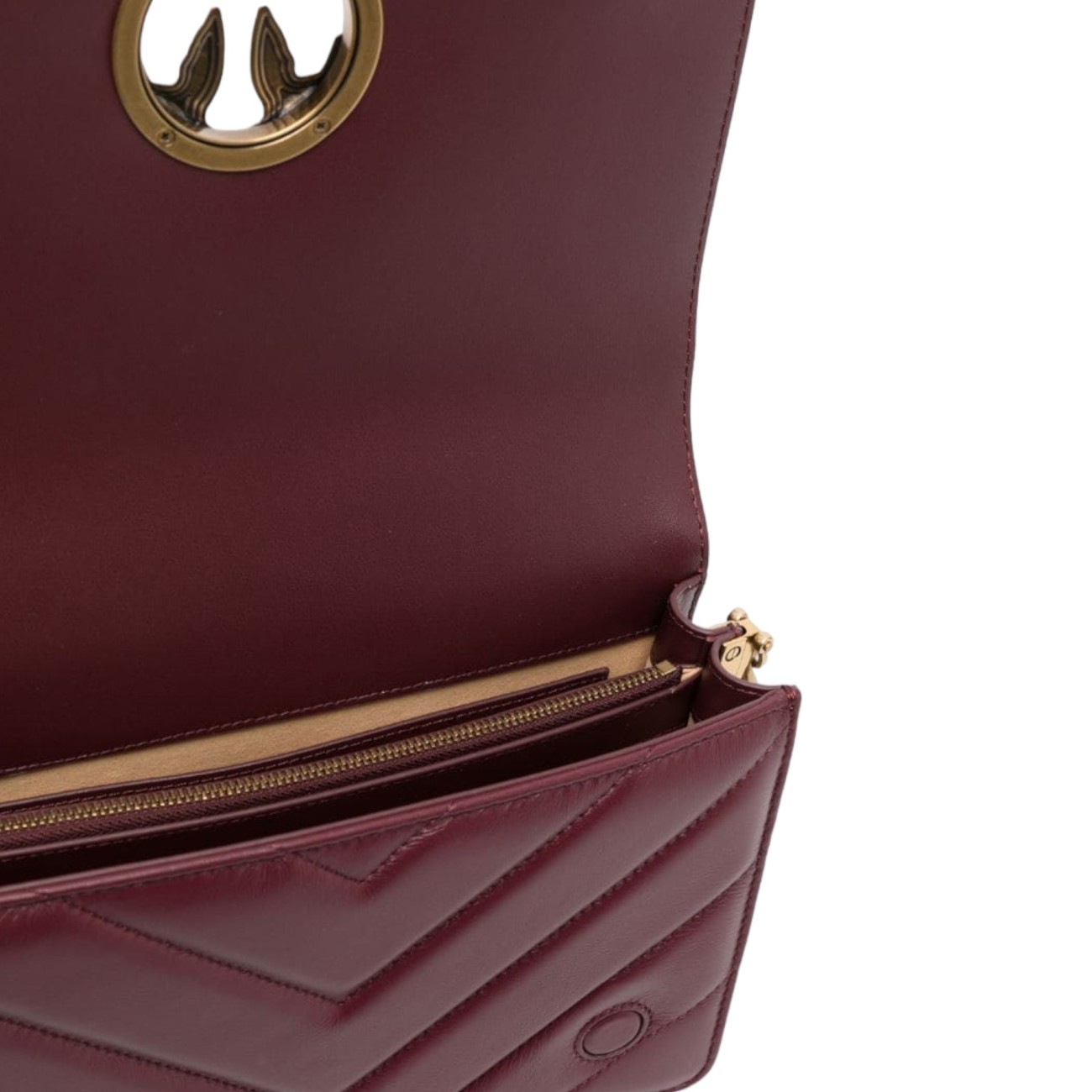 Pinko burgundy gold quilted...
