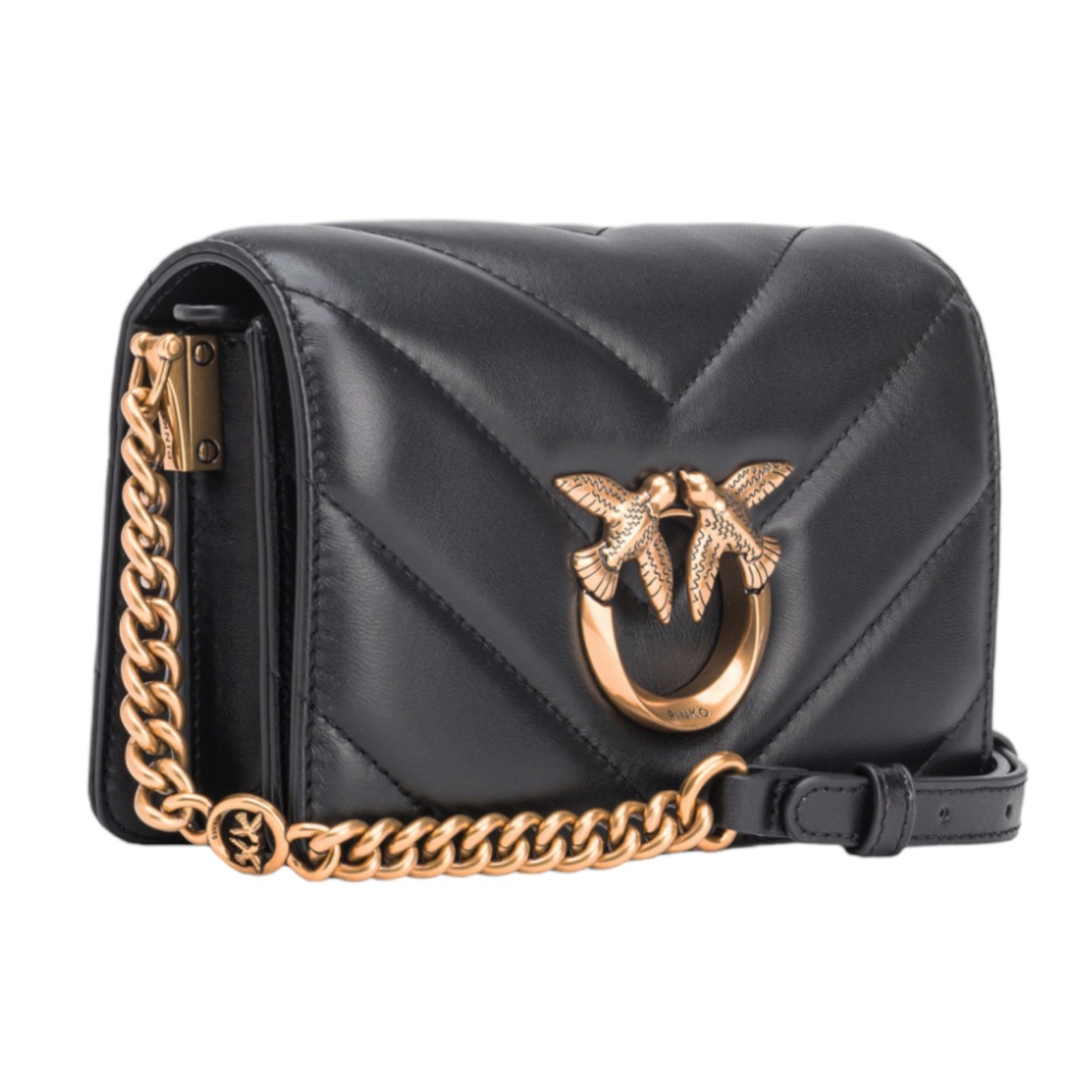 Pinko black gold quilted...