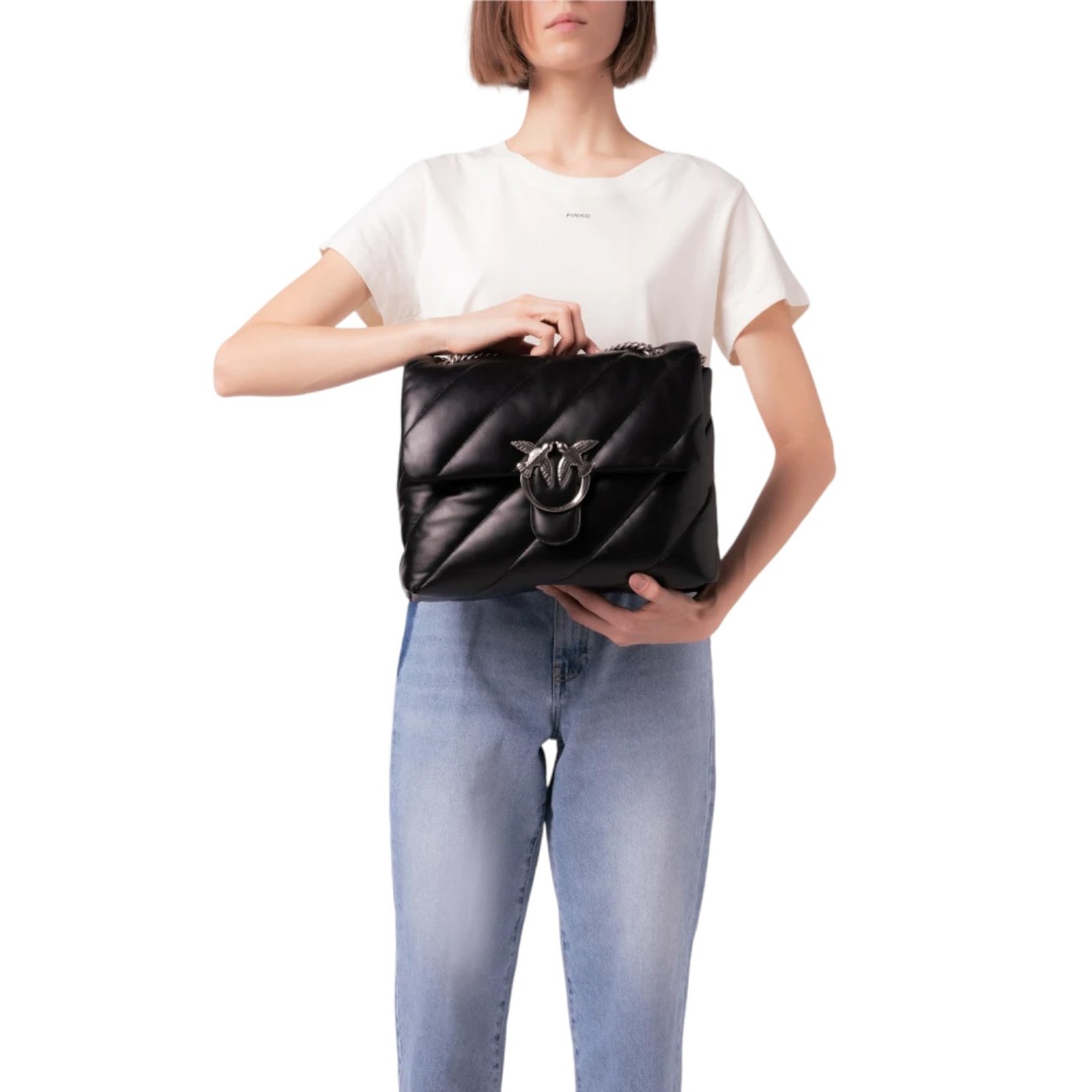 Pinko borsa puff big nero