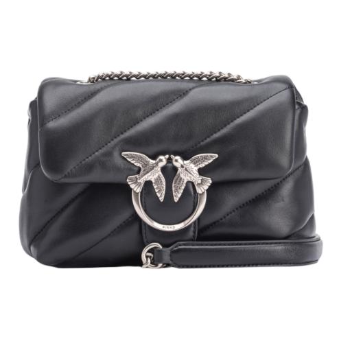 Pinko bag love puff mini cl silver black