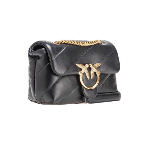 Pinko borsa puff mini nera oro