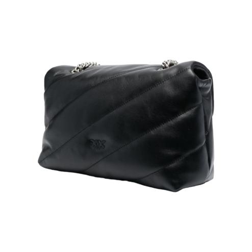 Pinko borsa puff nera argento