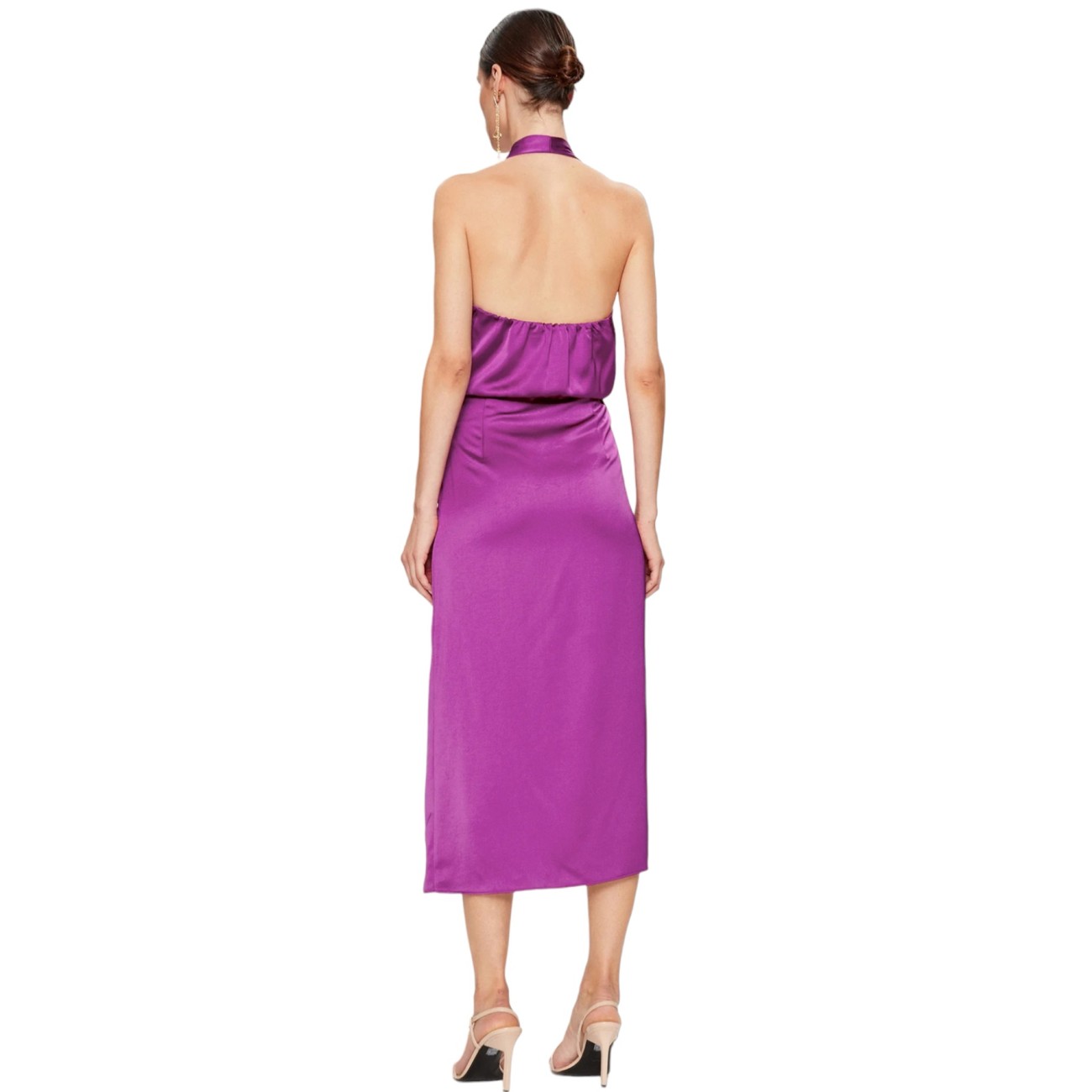 Pinko abito in raso viola