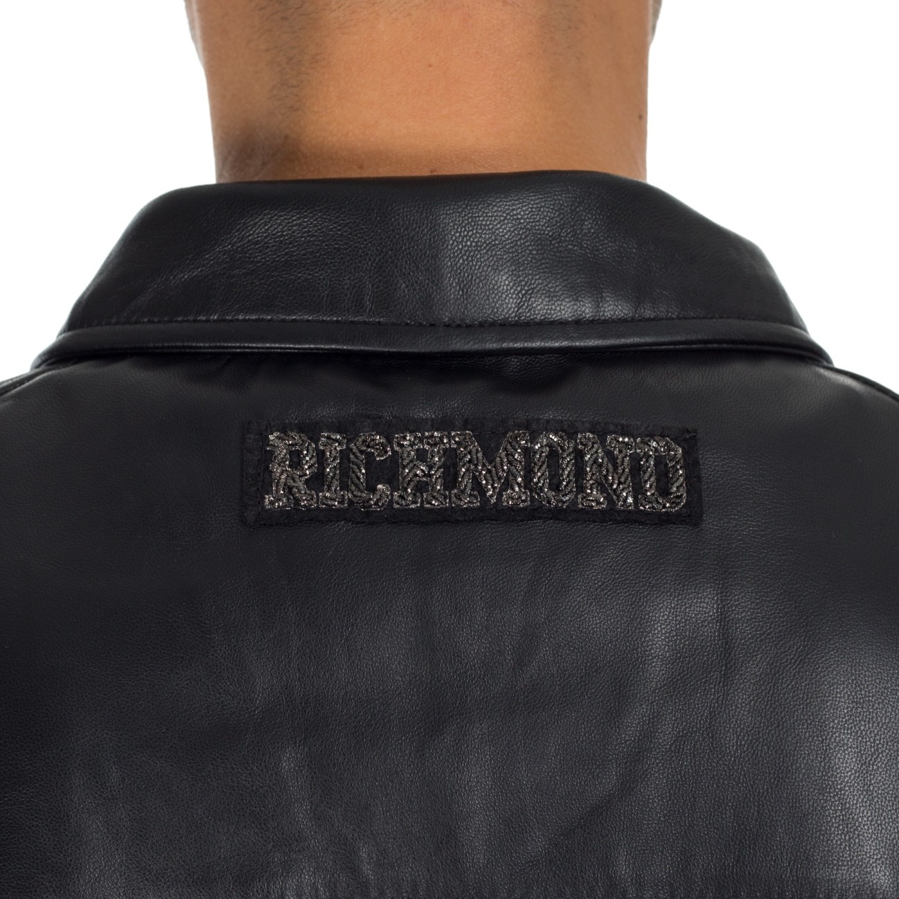 Richmond black leather jacket