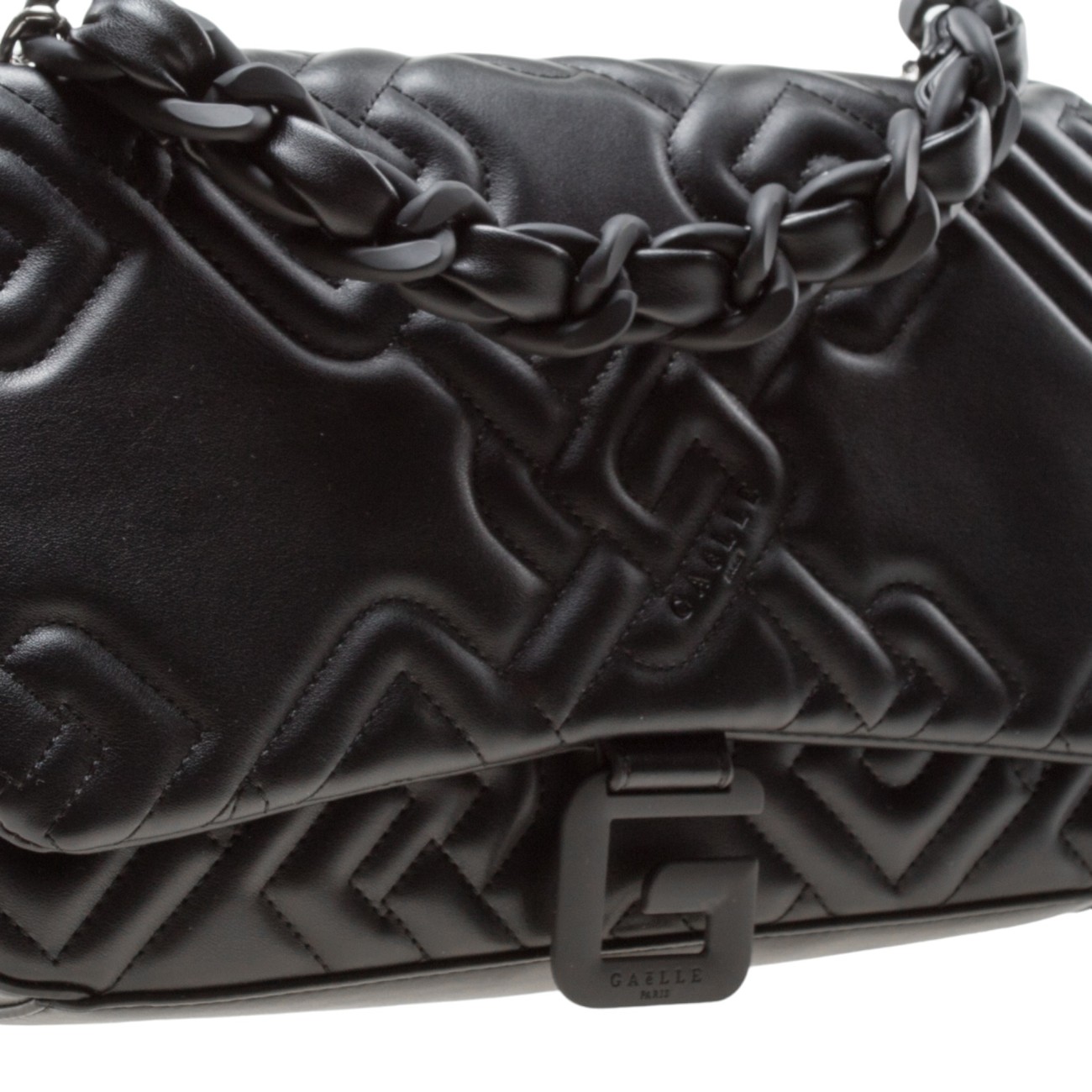 Gaelle black maxi shoulder bag