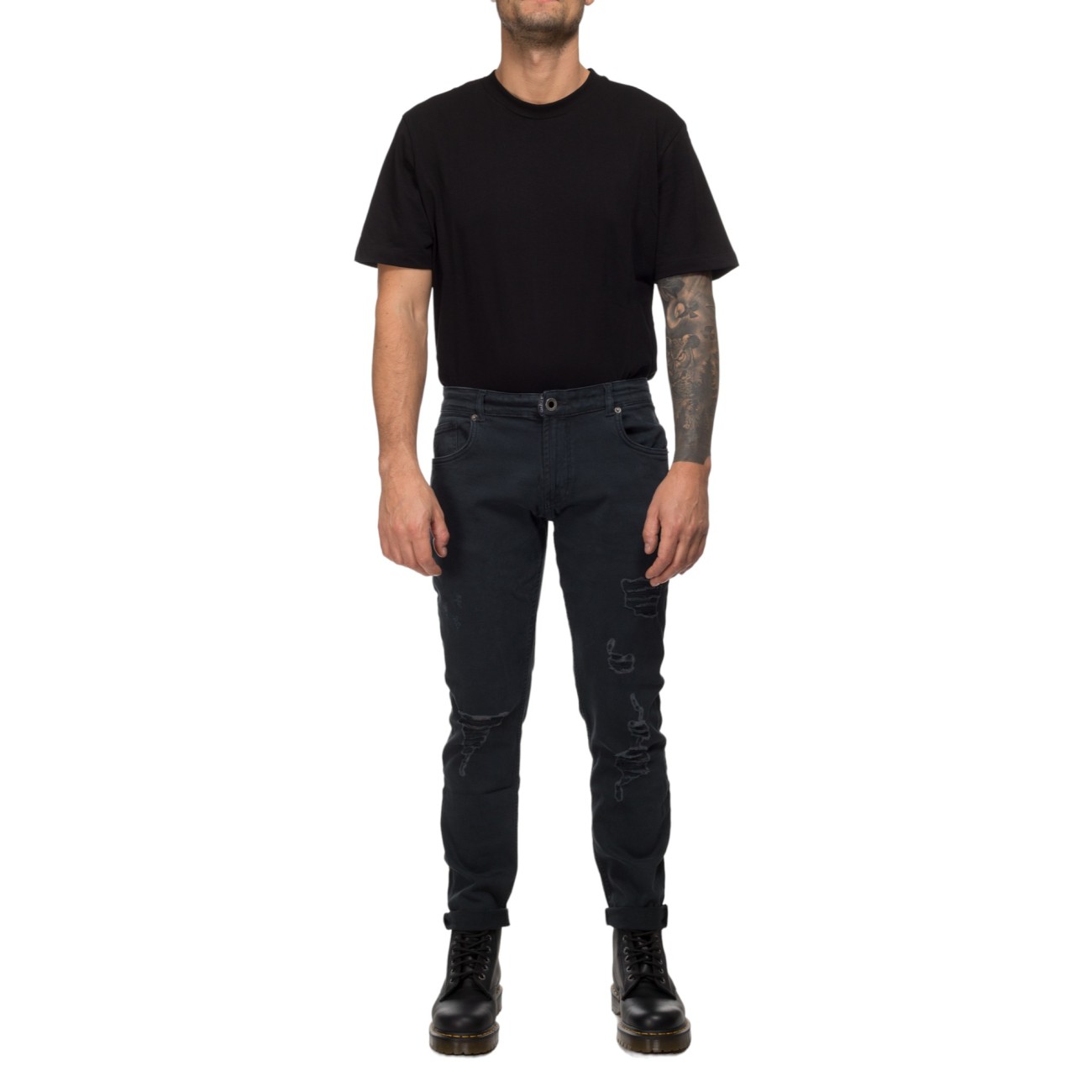 Gaelle jeans nero con rotture