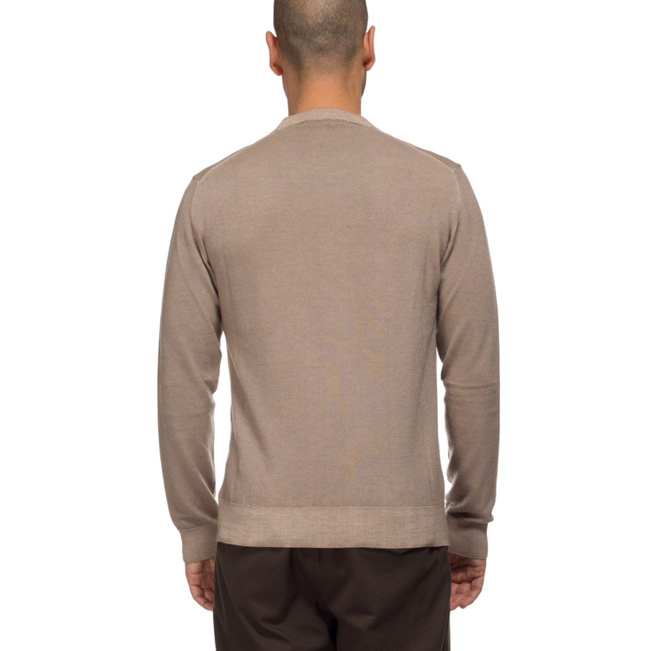 Beige merino wool crewneck...