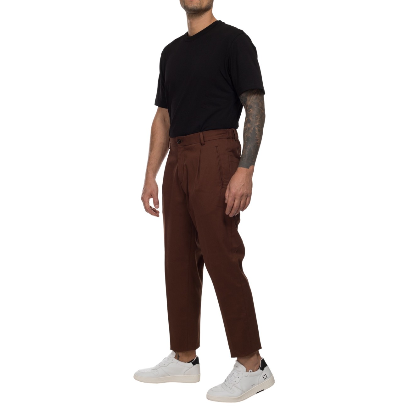 Brown palazzo trousers outfit