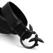 Pinko cintura love berry block 3 cm nero