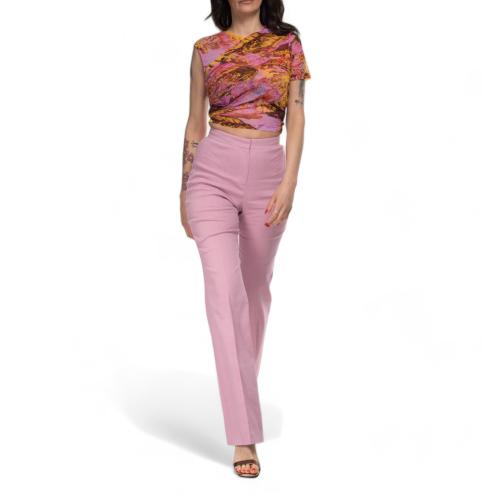 Pinko pantalone lino rosa