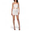 Nosecrets abito corto aderente bianco cutout