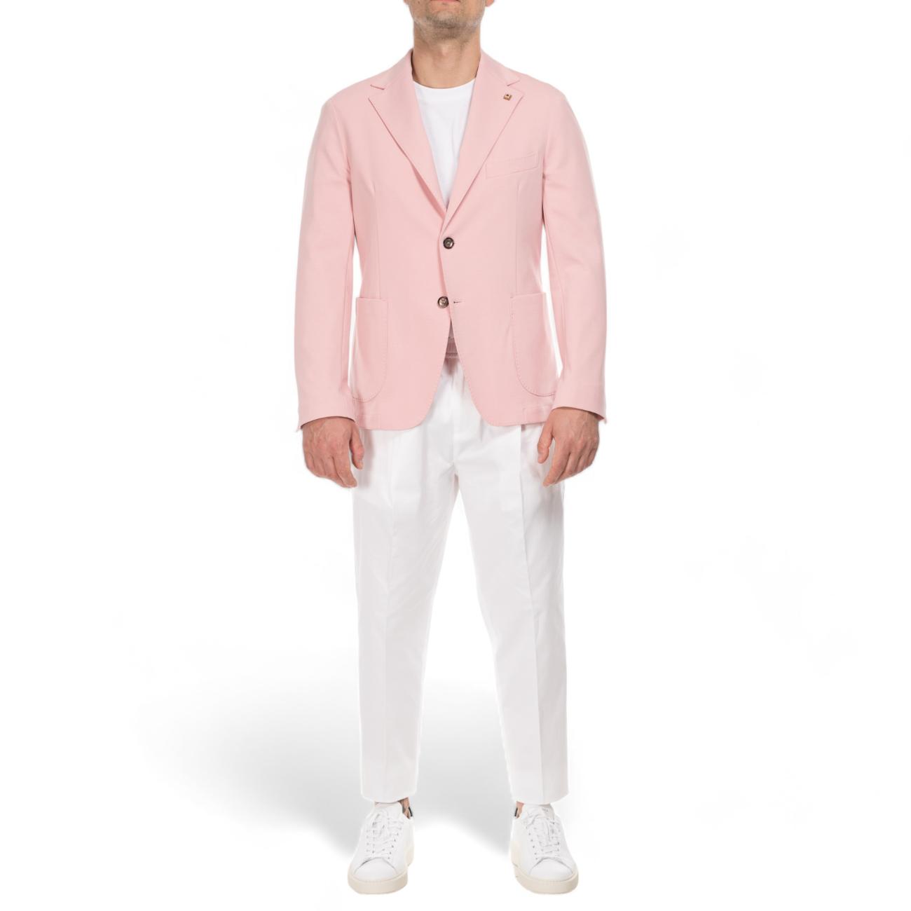 Outfit two-button jacket Pink
