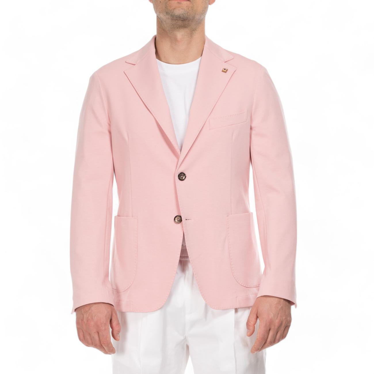 Outfit two-button jacket Pink