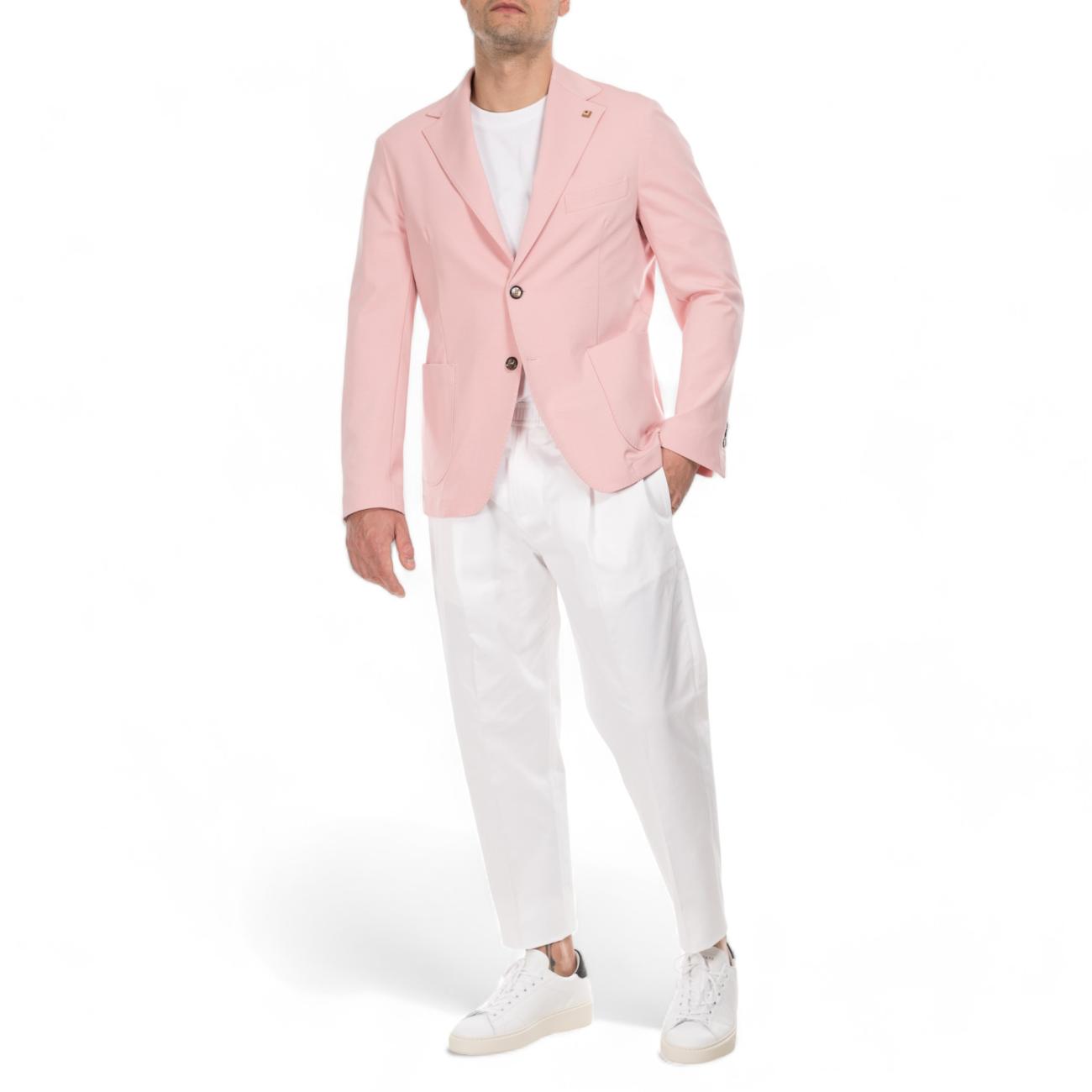 Outfit two-button jacket Pink