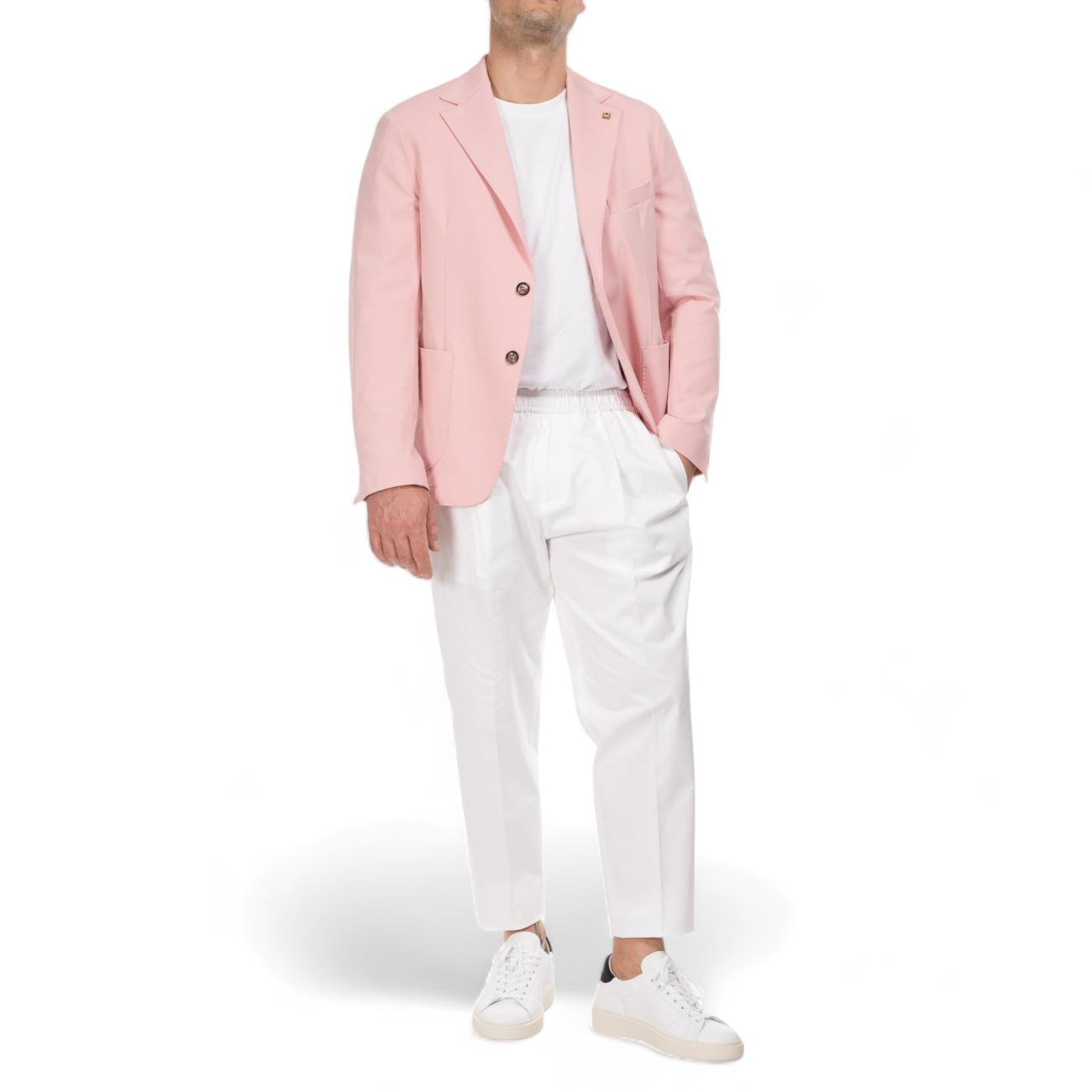 Outfit two-button jacket Pink