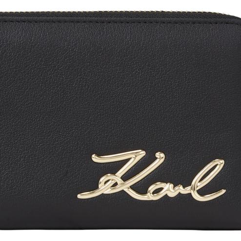 Karl Lagerfeld portafoglio nero signature 2.0