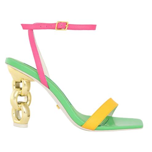 Kat Maconie multicolor sandals with Riri chain