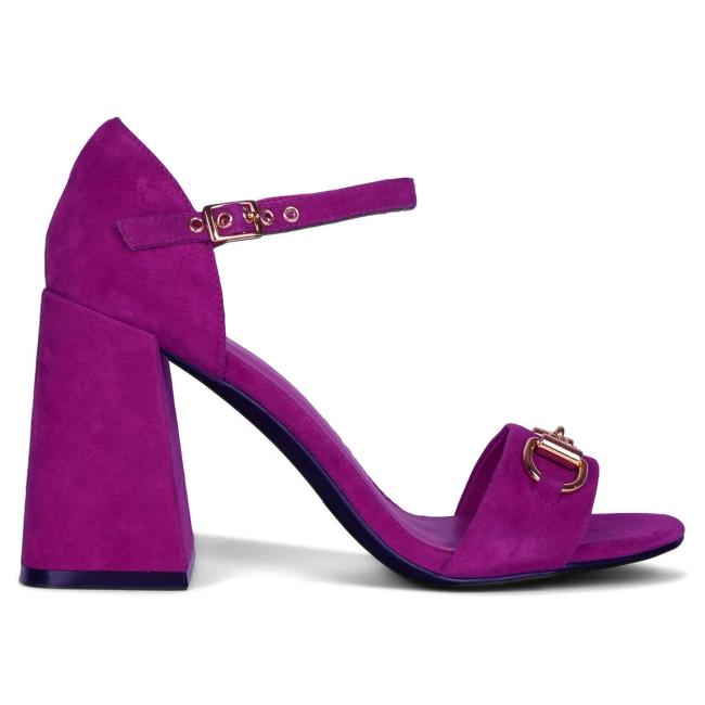 Jeffrey Campbell sandali tacco largo Pop Star viola