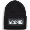 Moschino beanie nero patch logata