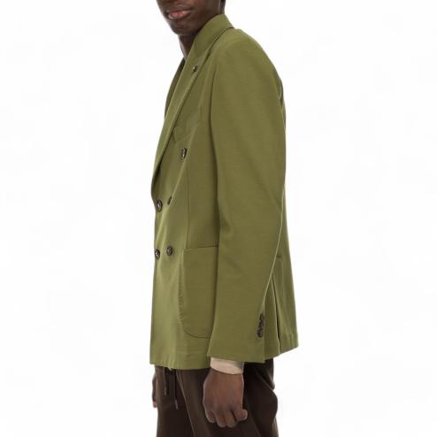 Outfit giacca doppiopetto verde prato
