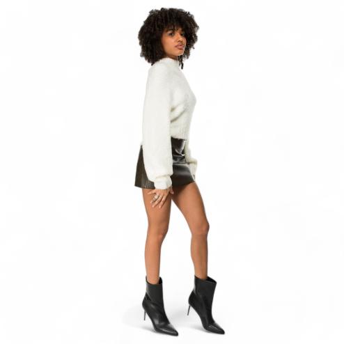 Glamorous minigonna ecopelle marrone