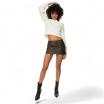 Glamorous minigonna ecopelle marrone