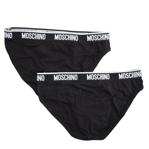 Moschino slip elastico logato bi-pack