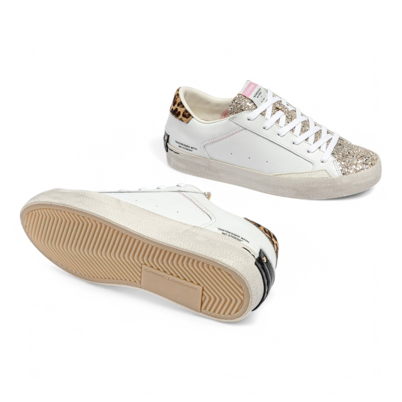 Crime London woman sneakers withe