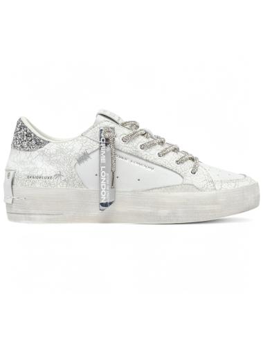 Crime London sneakers donna Sk8 deluxe bianco Hee