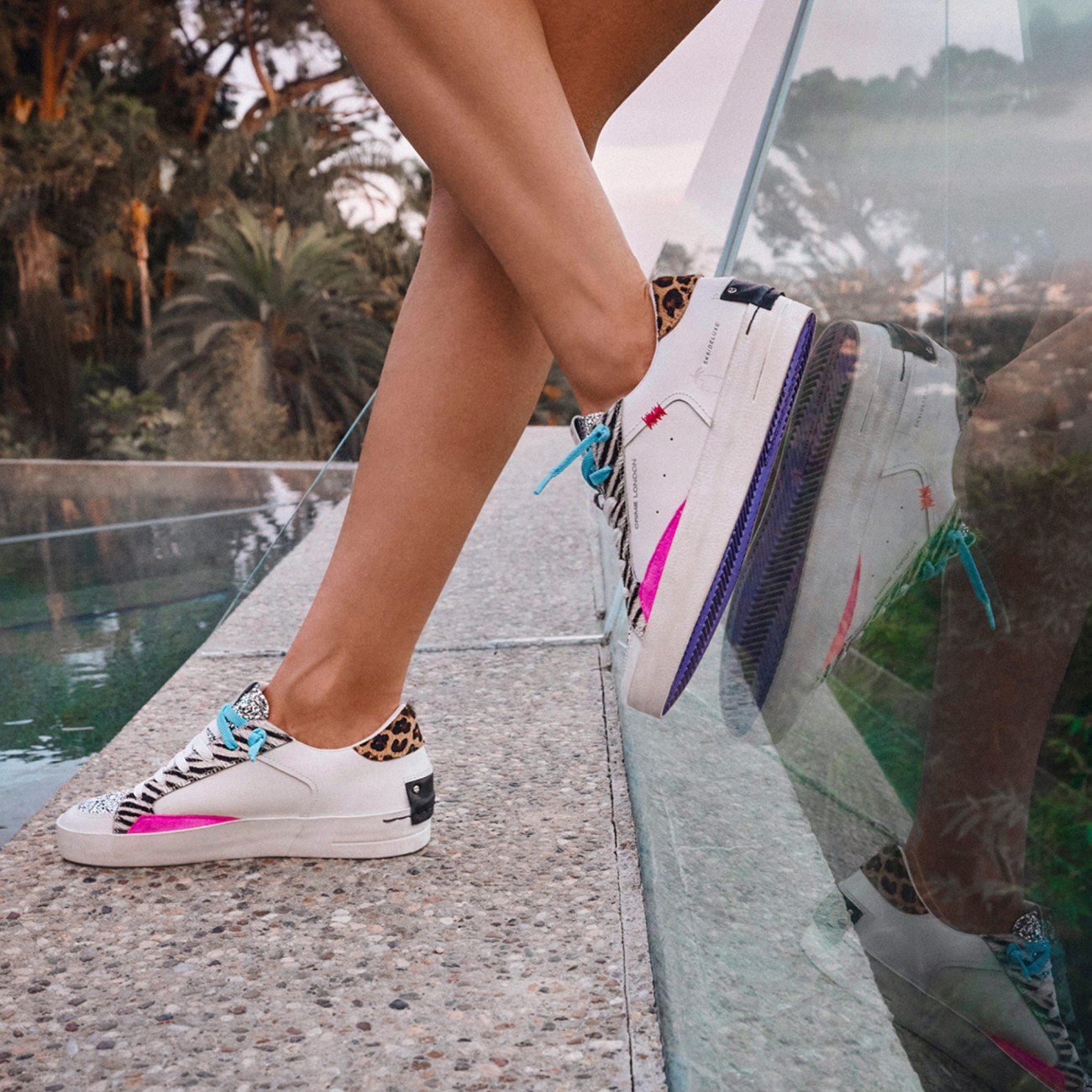 Crime London sneakers Sk8 deluxe zebra
