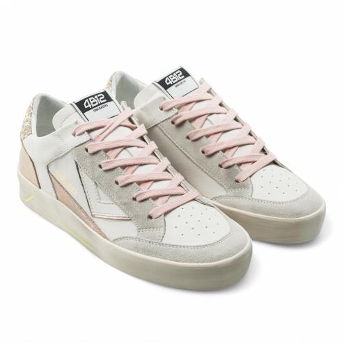 4B12 sneakers Kyle bianco rosa