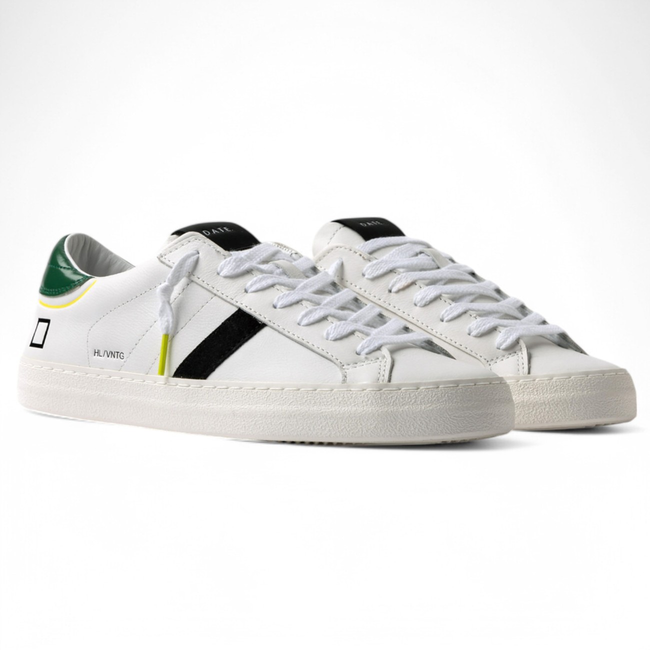 Date sneakers uomo Hill low vintage calf white green