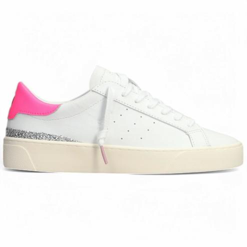 Date woman sneakers Sonica calf white fuxia