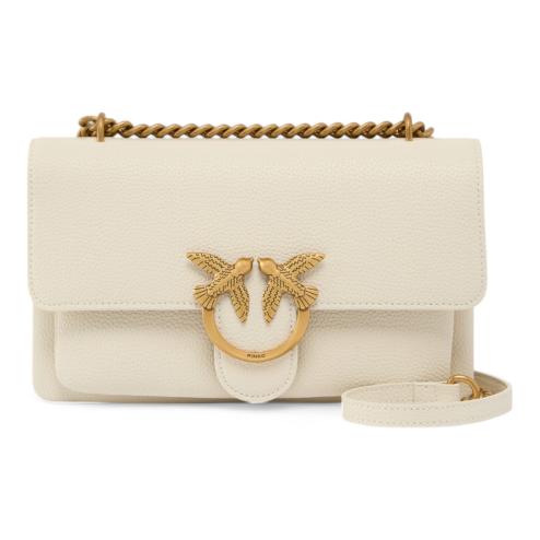 Pinko love one soft mini bag ivory