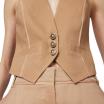 Pinko gilet in lino marrone