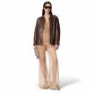 Pinko gilet in lino marrone
