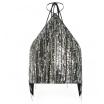 Pinko top corto in pailettes